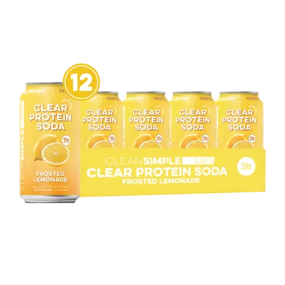 Clear Protein Soda: Frosted Lemonade (12 Oz. | 12 Pack)