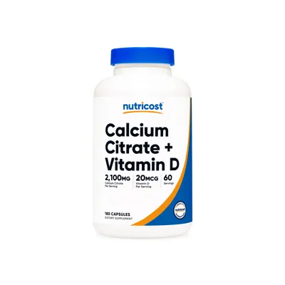 Nutricost Calcium Citrate + Vitamin D