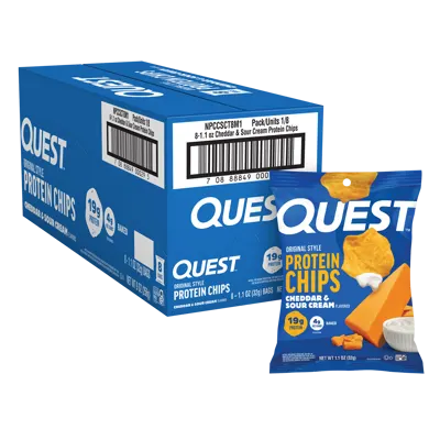 Cheddar & Sour Cream Original Style Protein Chips - 4 x 8ct. Box