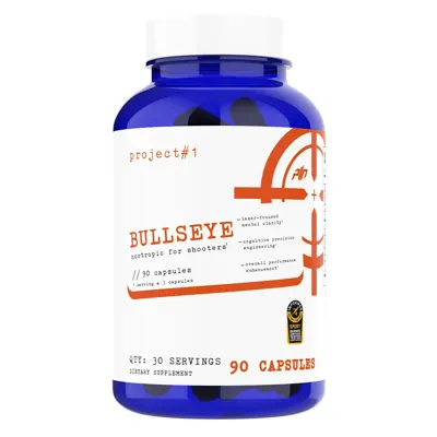 Project#1 Nutrition Bulleseye Nootropic: Enhance Focus Under Pressure - 90ct