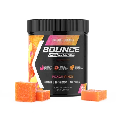 Creatine Gummies - Peach Rings - 51 count
