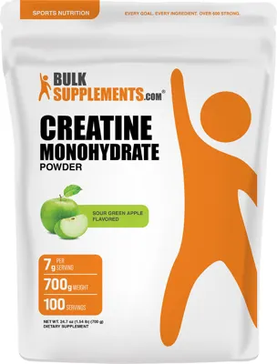 Creatine Monohydrate Powder - Sour Apple - Powder / 700 Grams (1.5 lbs)