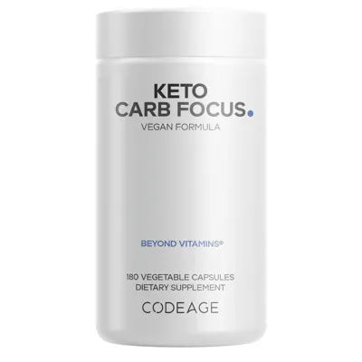 Codeage Nutrition Keto Carb Focus Vegan Formula Supplement - Codeage Nutrition Keto Carb Focus Vegan Formula Supplement unflavored 180 Capsules