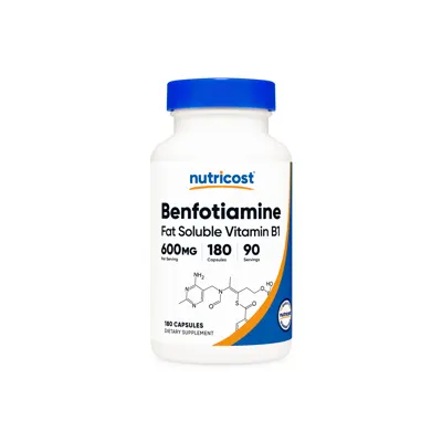 Nutricost Benfotiamine (600 mg) 180 Capsules