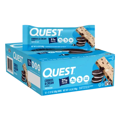 Cookies & Cream Protein Bars - 4 Count Box