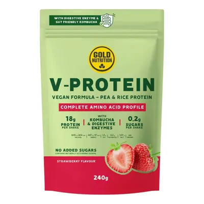 GoldNutrition V-Protein Kombucha Strawberry 240g