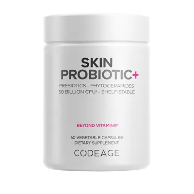 Codeage Skin Probiotics 50 Billion Cfu & Prebiotics - 60 Capsules