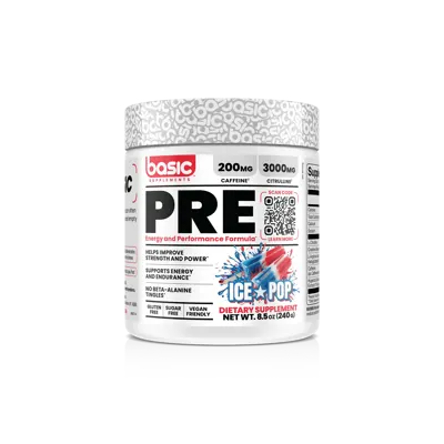 Basic Supplements Basic PRE, Ice Pop