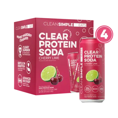Clear Protein Soda: Cherry Lime (16 Oz. | 4 Pack)