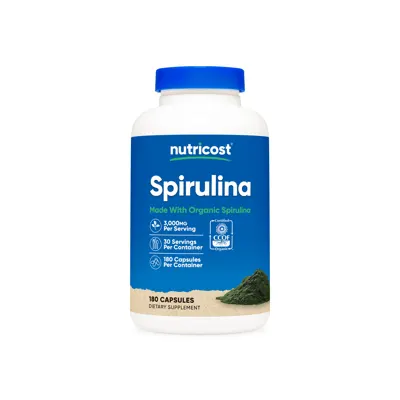 Nutricost Made With Organic Spirulina Capsules