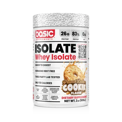 Basic Supplements Basic Isolate 2lb, Peanut Butter Cookie