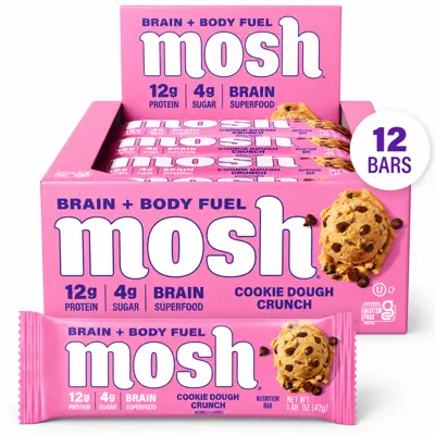 Mosh Brain & Body Fuel High Protein Bar 12pk