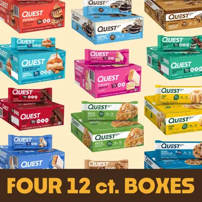 Large Protein Bar Bundle; 4 x 12ct. boxes - Save 10%