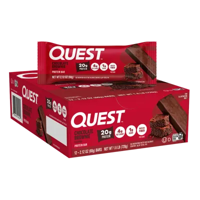 Chocolate Brownie Protein Bars - 12 Count Box