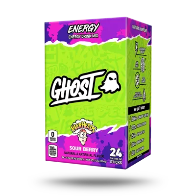 Ghost® Energy Sticks 24-Pack x Warheads® | Sour Berry - 24 Sticks