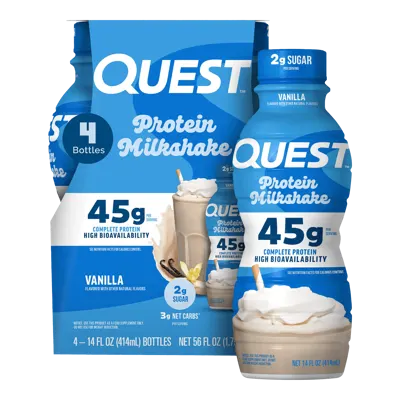 Vanilla 45g Protein Milkshake - 12-pack (12 x 14 fl. oz. Bottle)