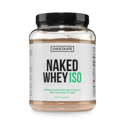 Chocolate Grass-Fed Whey Isolate Protein Powder | Naked Whey Isolate - 2LB