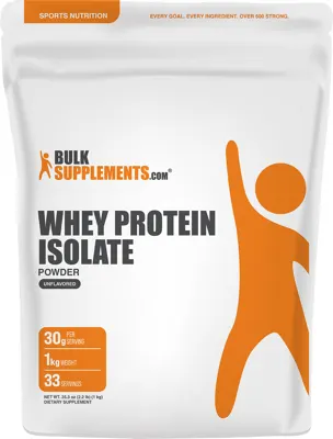 Whey Protein Isolate 90% Powder - Powder / 1 Kilogram (2.2 lbs)