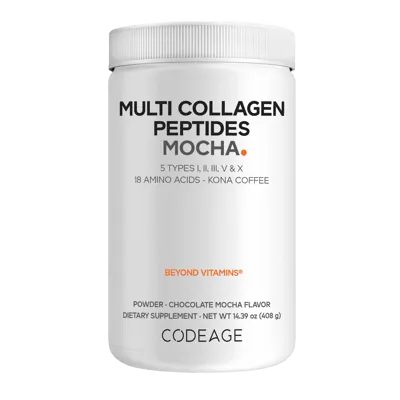 Codeage Multi Collagen Peptides Powder - Codeage Multi Collagen Mocha Mocha 14.39 oz