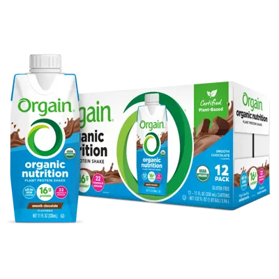 Vegan Organic Nutrition Shake - Smooth Chocolate - 12 Shakes